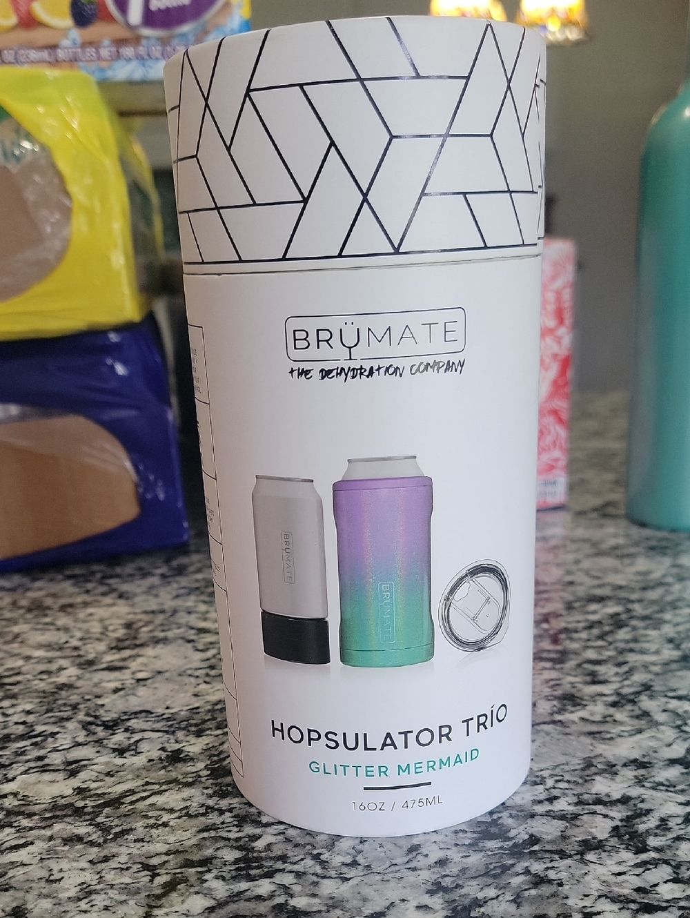 BrüMate Hopsulator Trio Water Bottle & Can Cooler – Glitter Mermaid